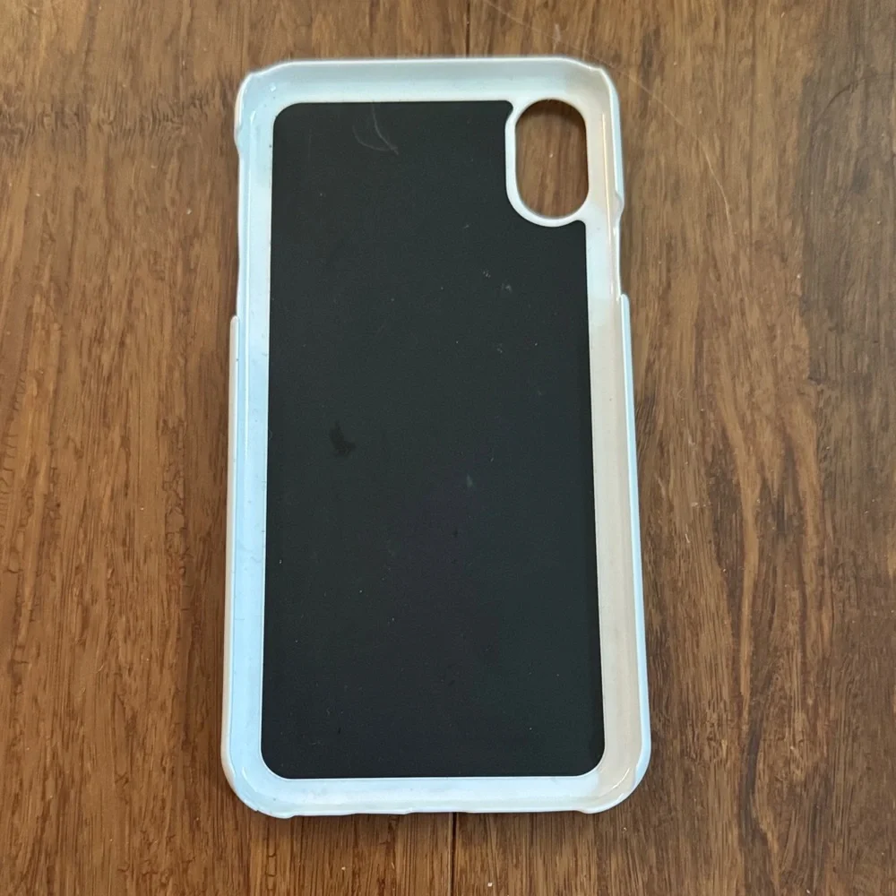 FREE🌟Y2K Pearl Apple iPhone X 10 Prism Geometric 3D White Holographic Phone Case